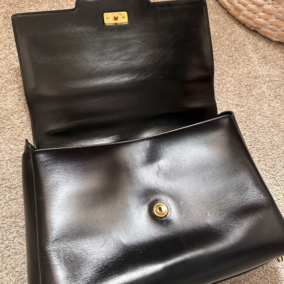 Vintage GUCCI Black Leather Handbag - Picture 2 of 9